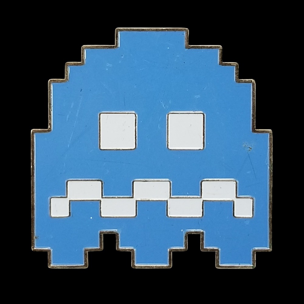 Pac-Man Blue Ghost Belt Buckle Namco Bandai Games Retro Pixel‎ Art Accessory